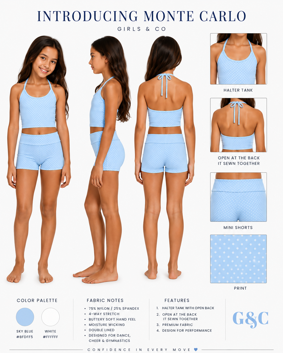 The Monaco Tank Top | Blue Polka Dot Limited Edition (Pre-Order Only)
