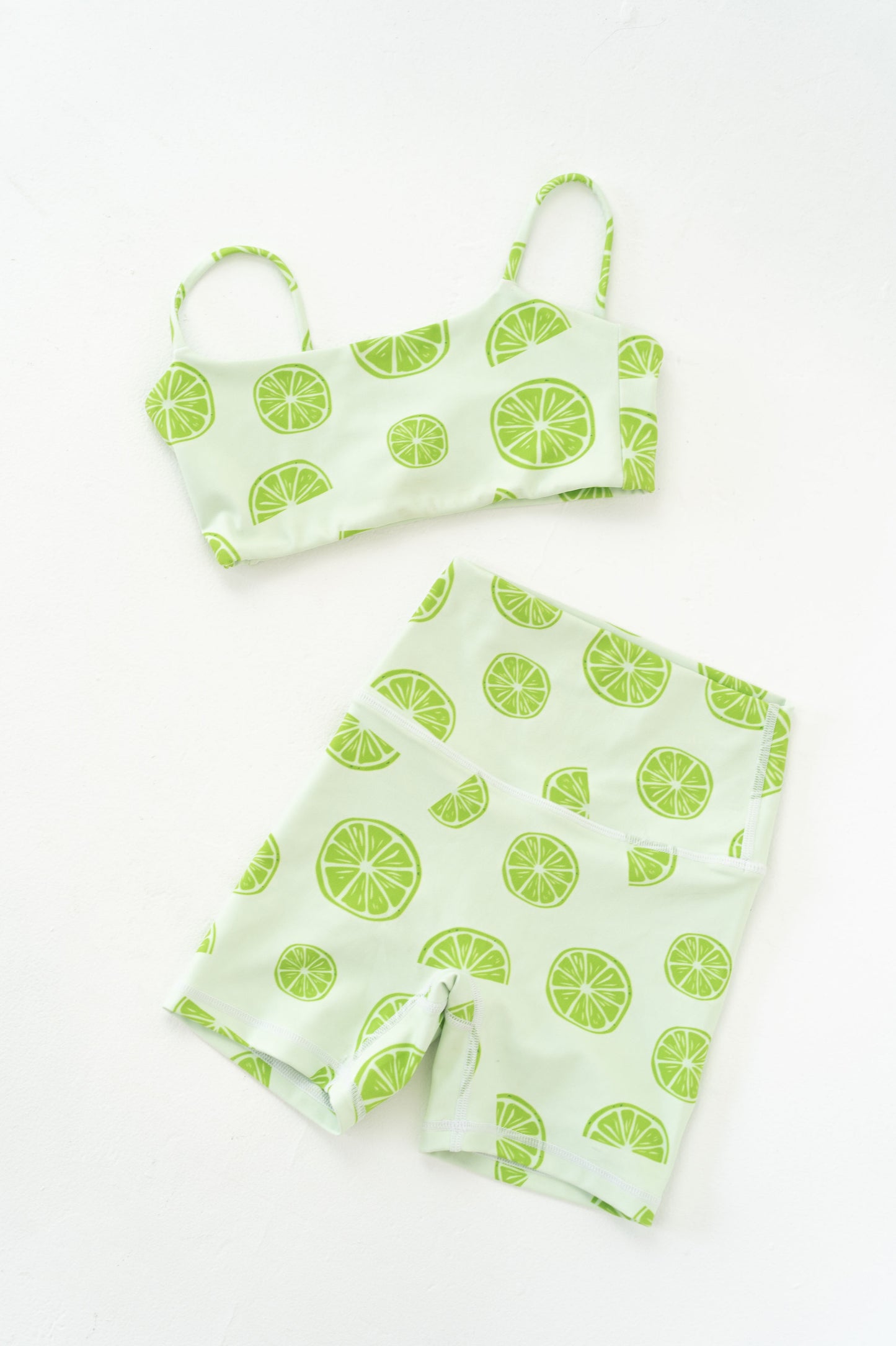 Lime Mid-Length Active Shorts