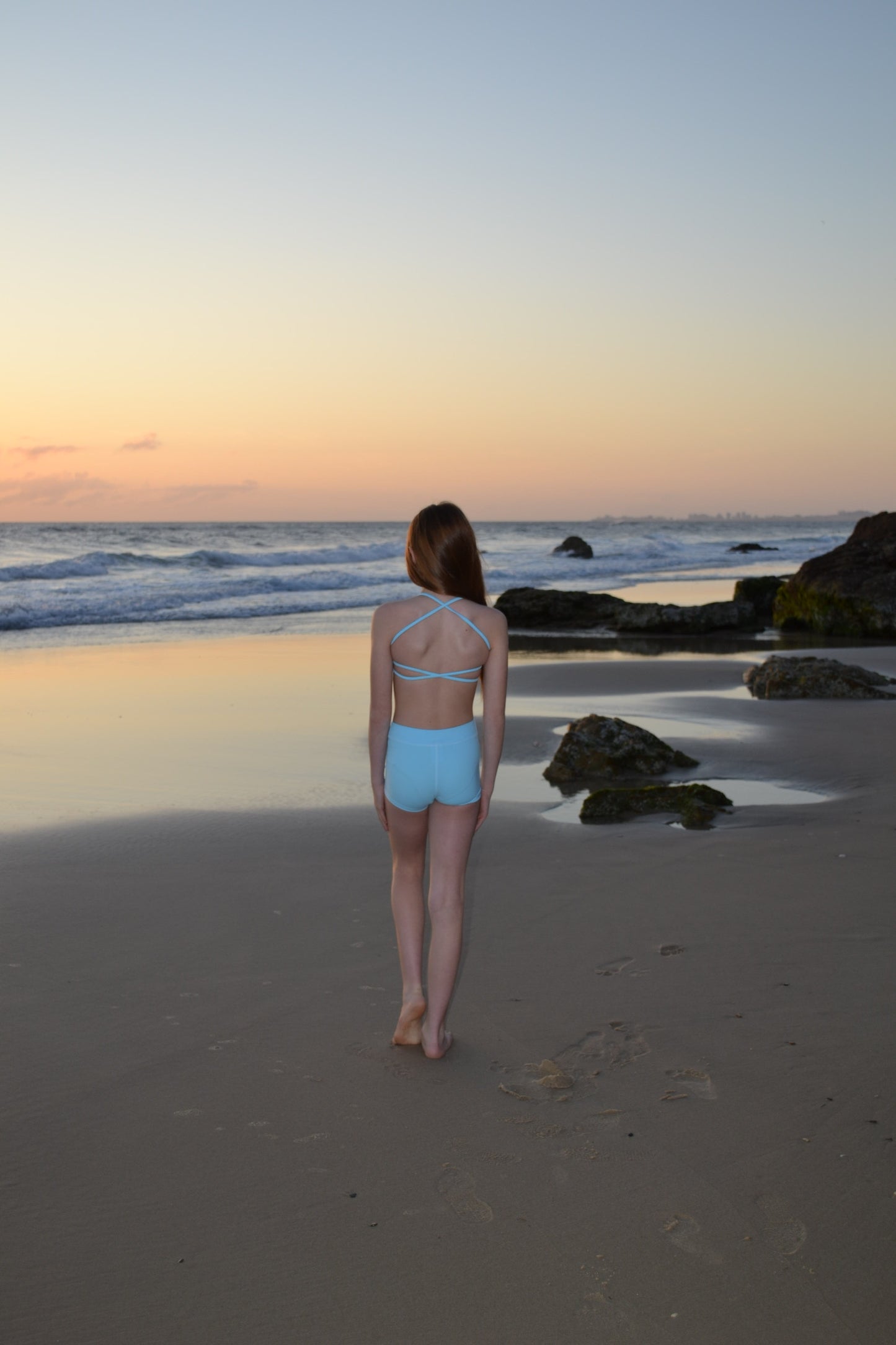 The Cleo Crop Top in Blue