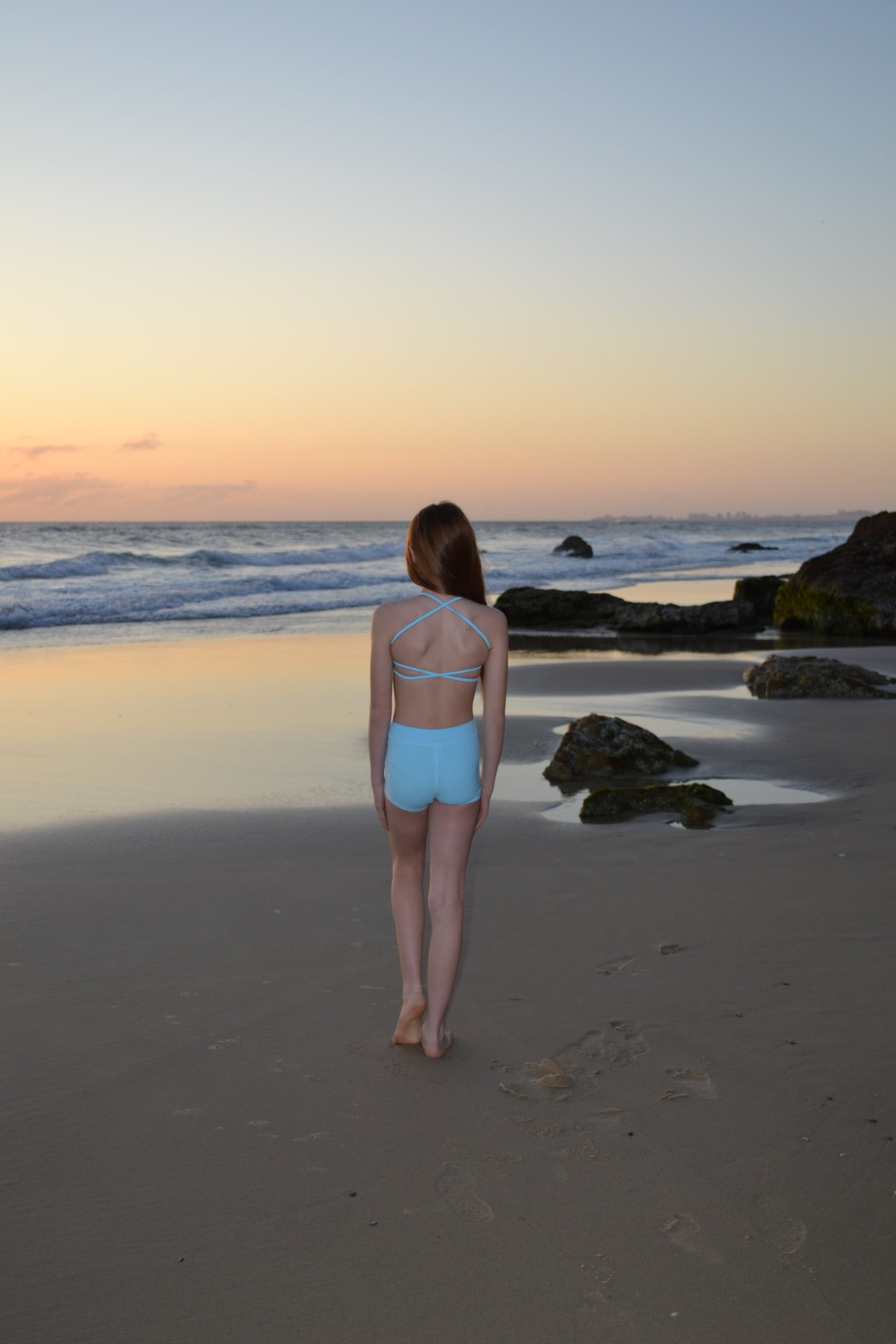 The Cleo Crop Top in Blue