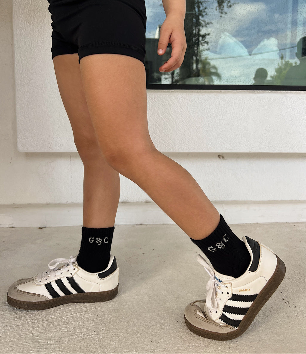 Girls Black Socks