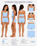 The Monte Carlo Mini Shorts | Blue Polka Dot Limited Edition