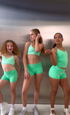 Foldover Activewear Shorts - 2-in-1 Design