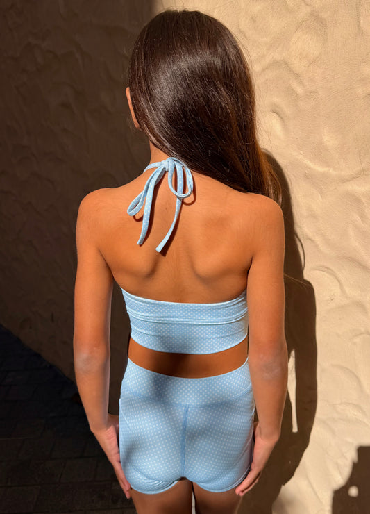 The Monaco Mini Shorts | Blue Polka Dot Limited Edition (Pre-Order Only)