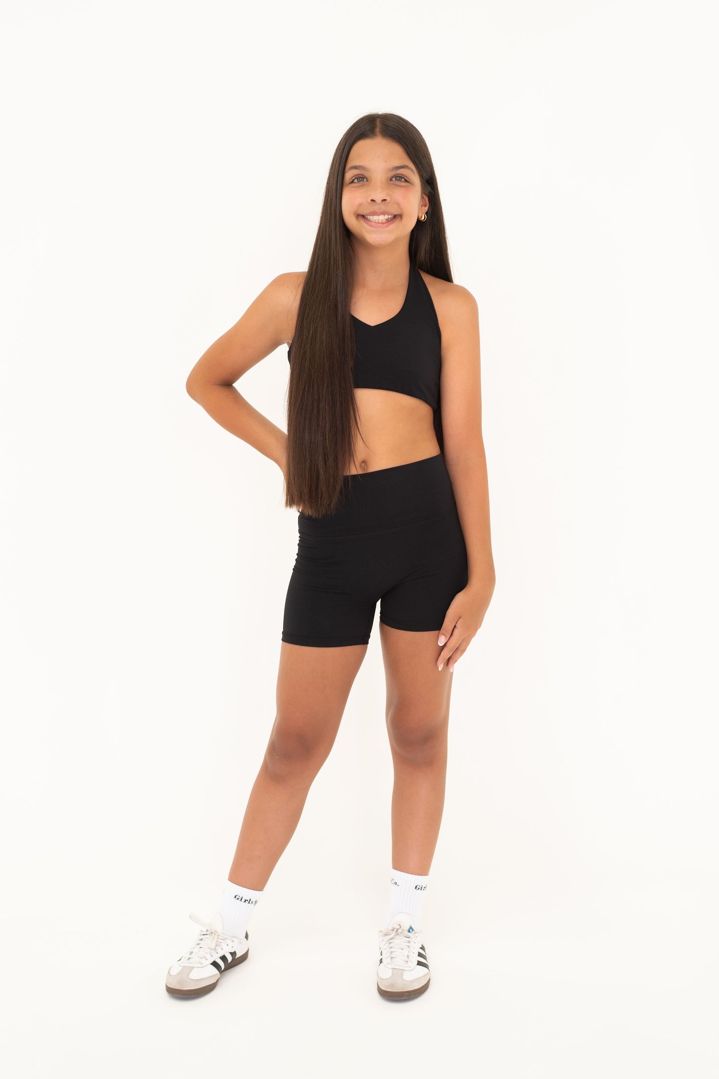 The Essential Black Halter Crop