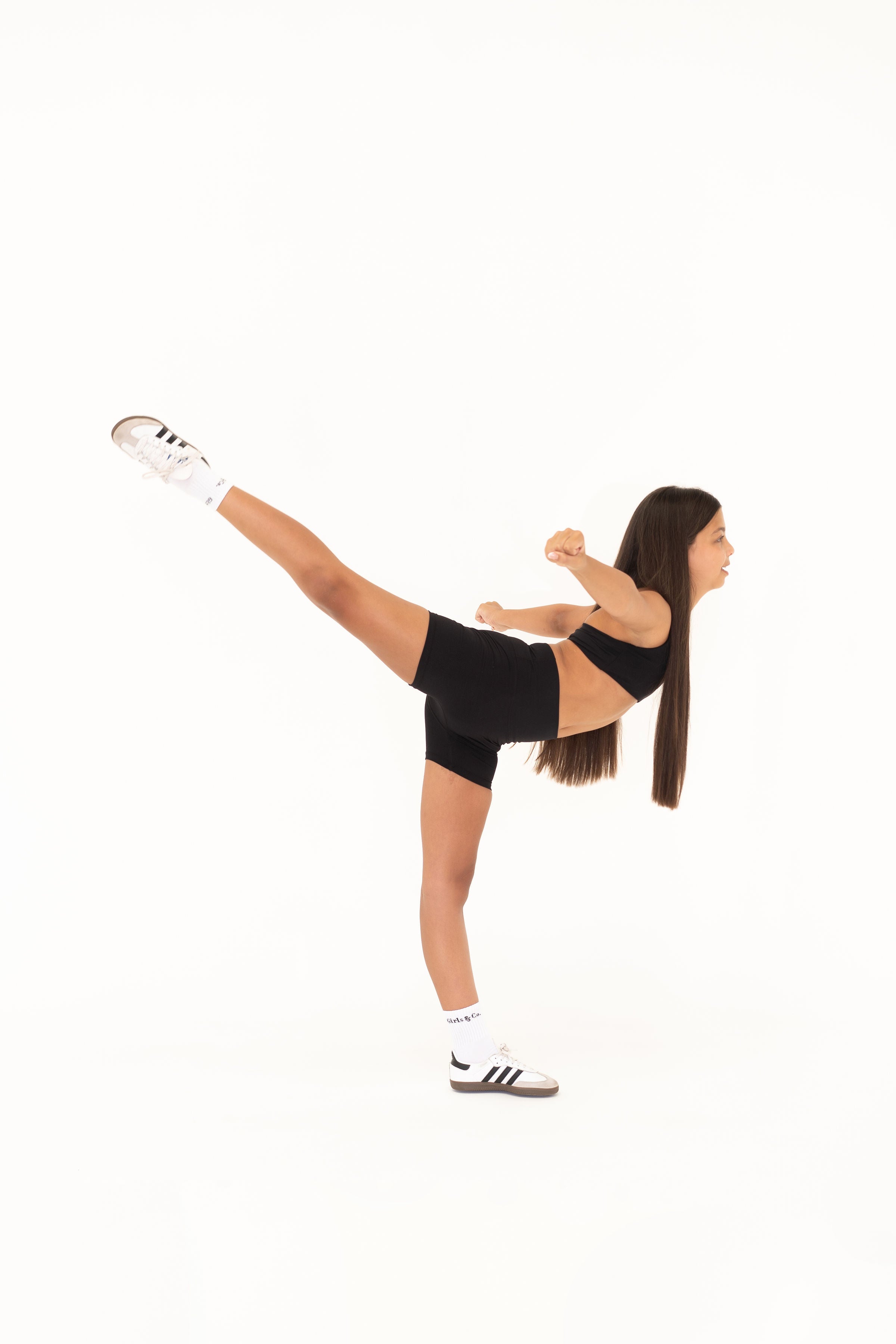 Mid‑Length Active Shorts - Black