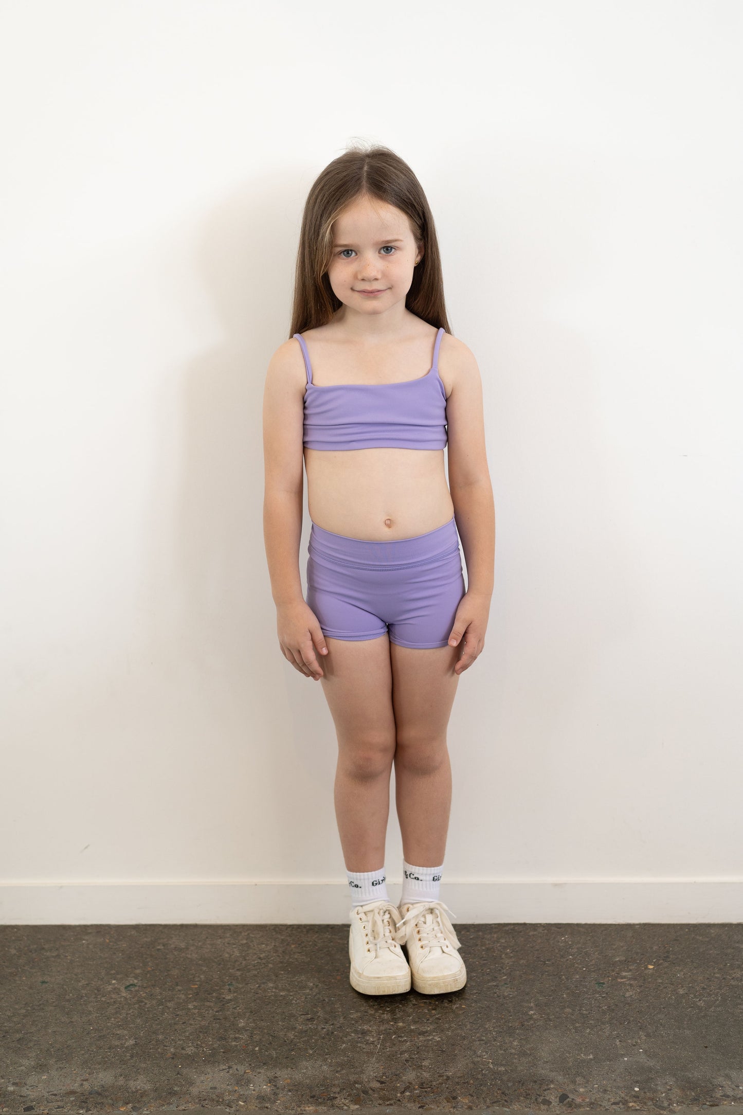 Spring Purple Bando Crop Top