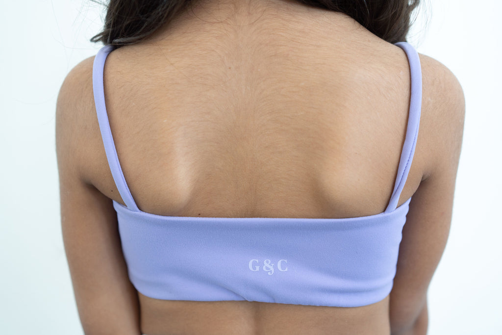 Bando Girls Crop Top - Purple