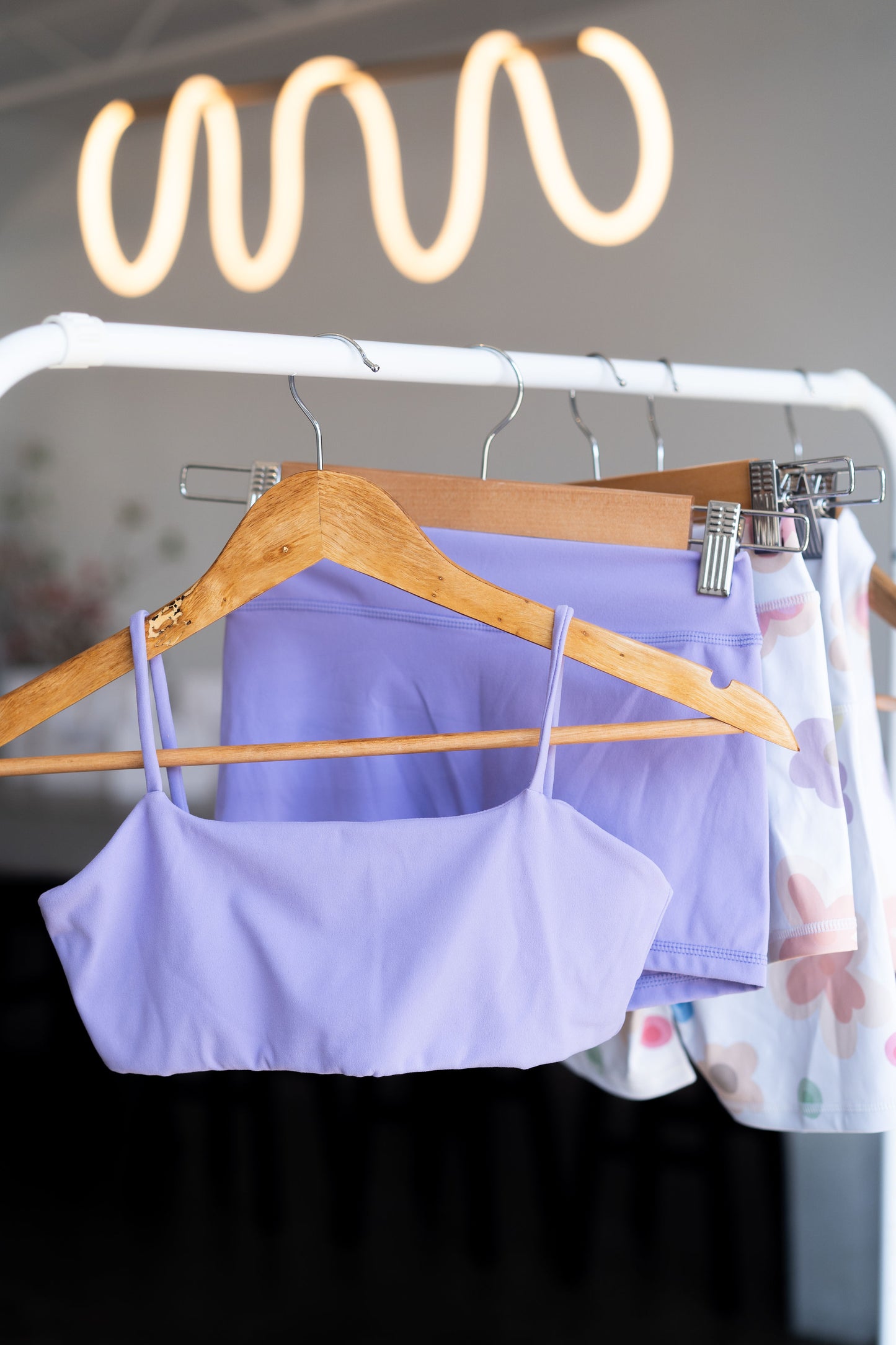 Spring Purple Bando Crop Top