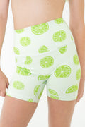 Lime Mid-Length Active Shorts