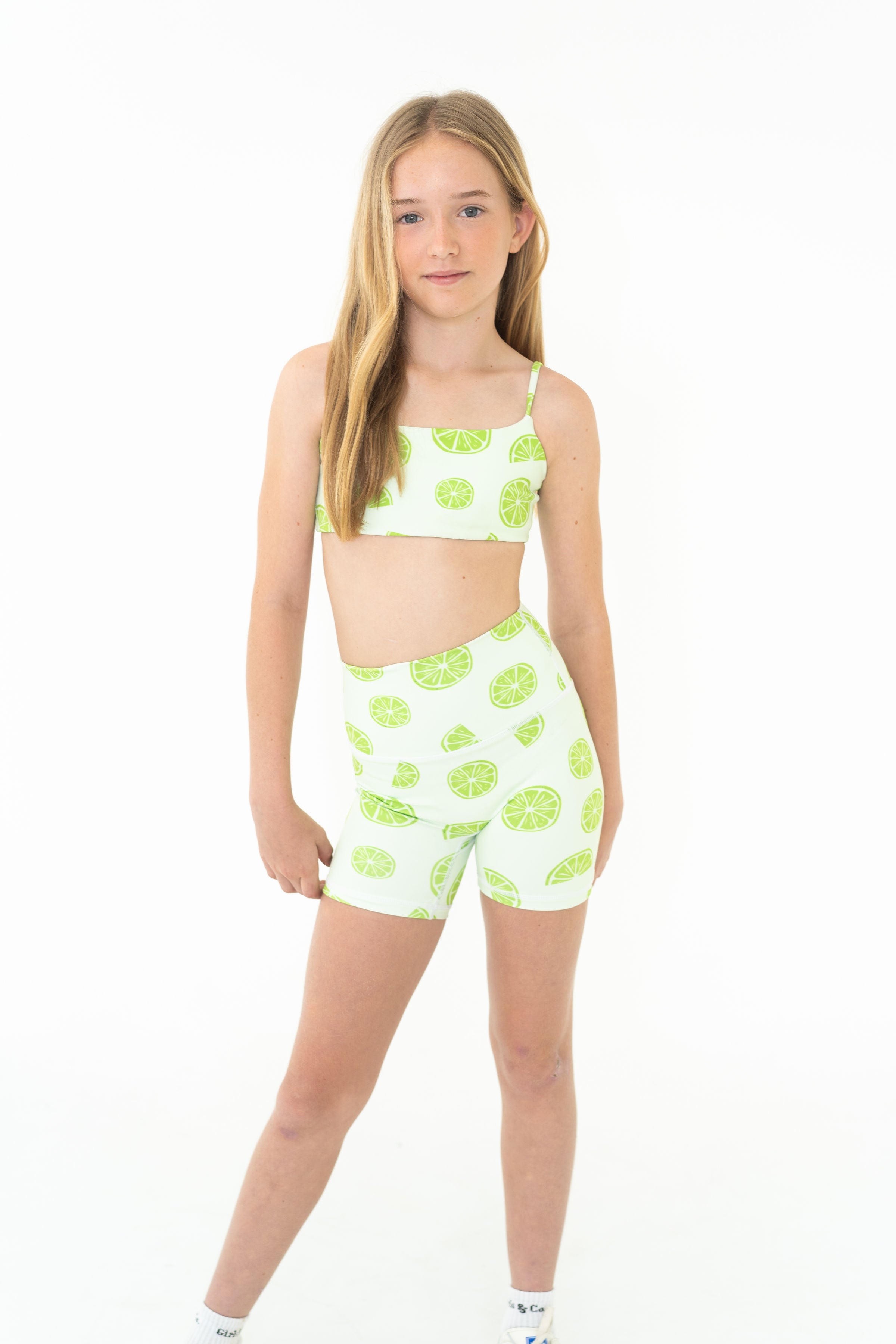 Lime Mid-Length Active Shorts