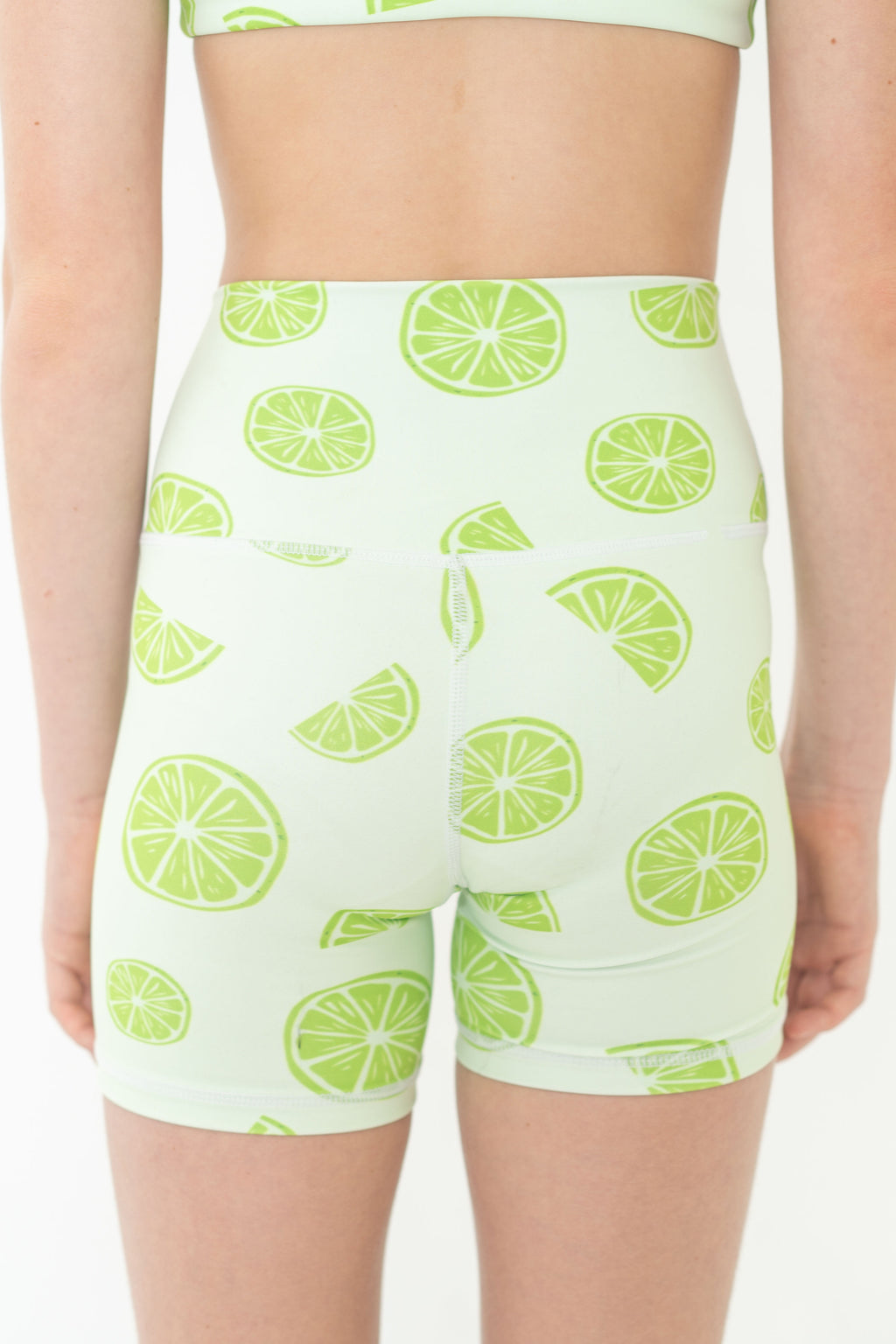 Lime Mid-Length Active Shorts