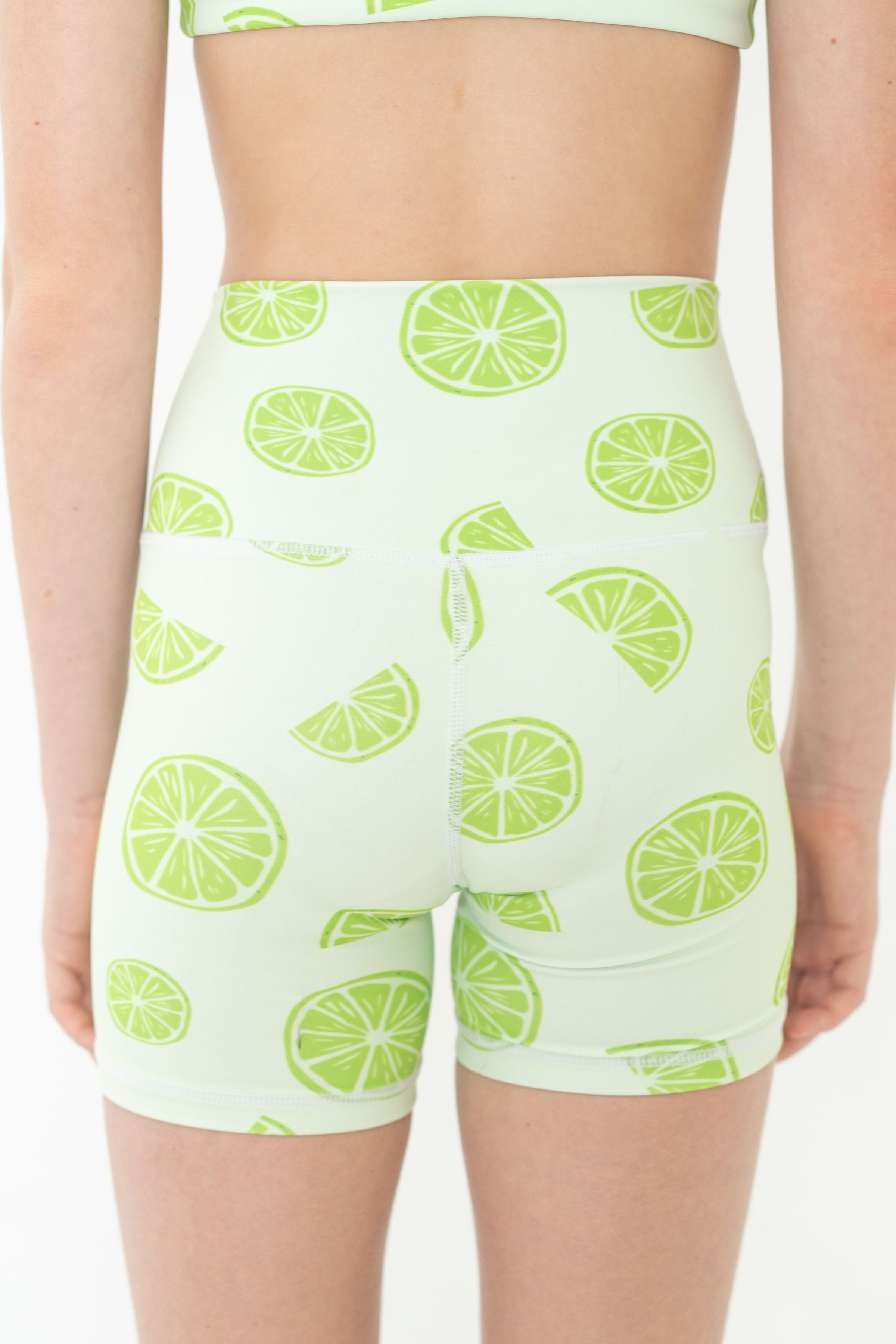 Lime Mid-Length Active Shorts
