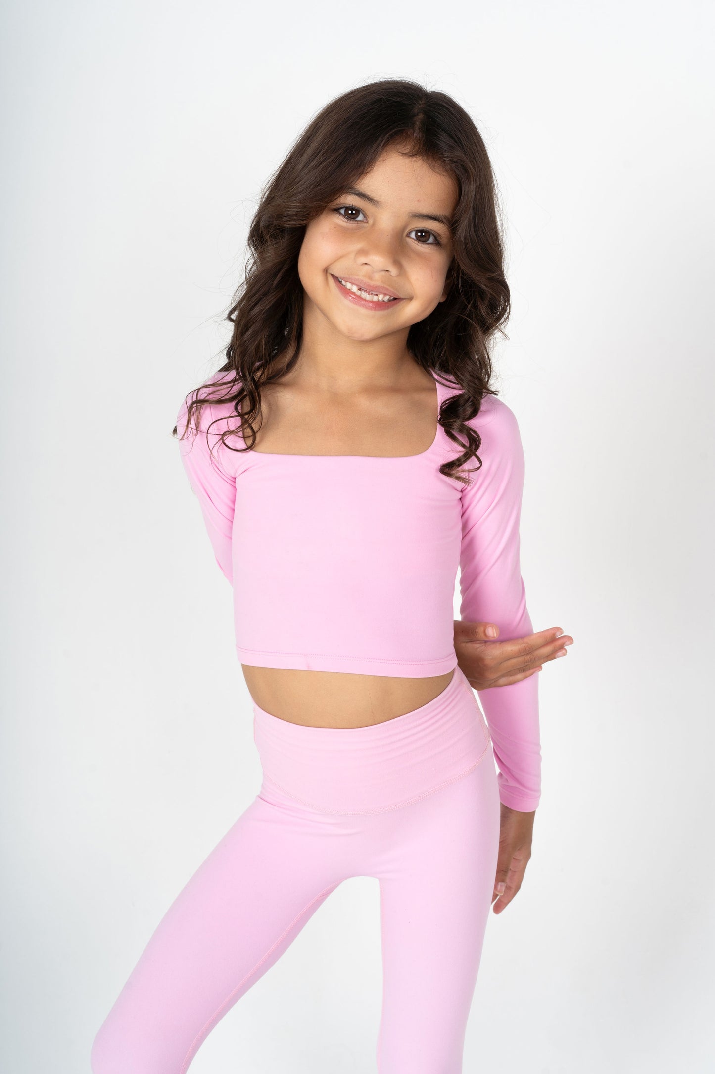 Long Sleeve Long Top - Bubblegum Pink