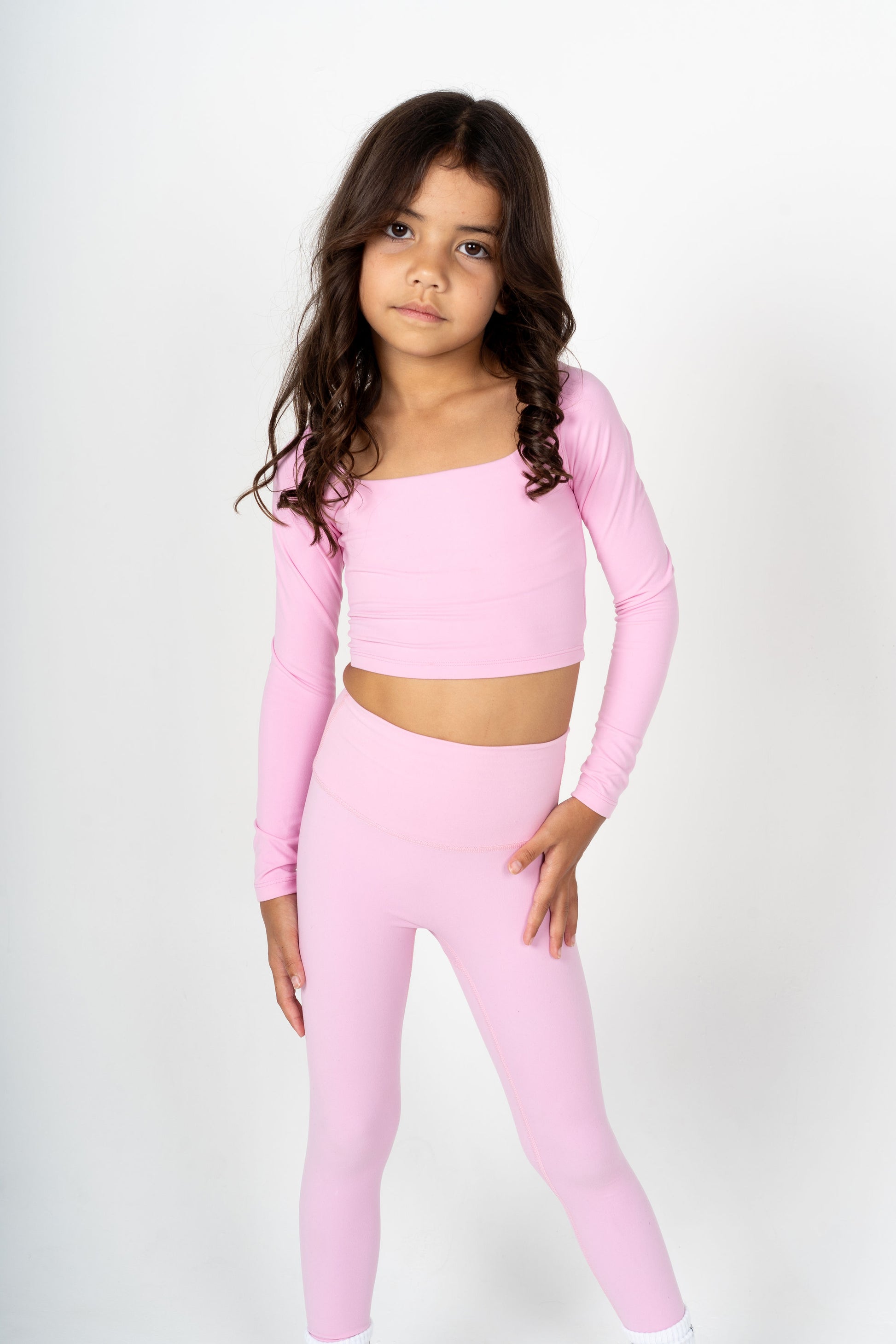 Activewear Long Sleeve Tank Top Bubblegum Pink – Girls Co