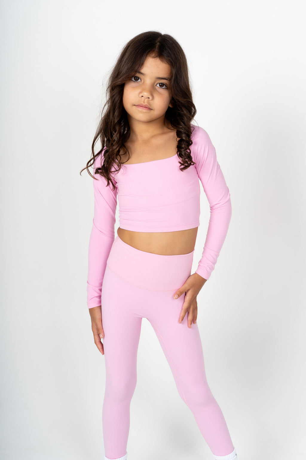 Activewear Long Sleeve Tank Top - Bubblegum Pink