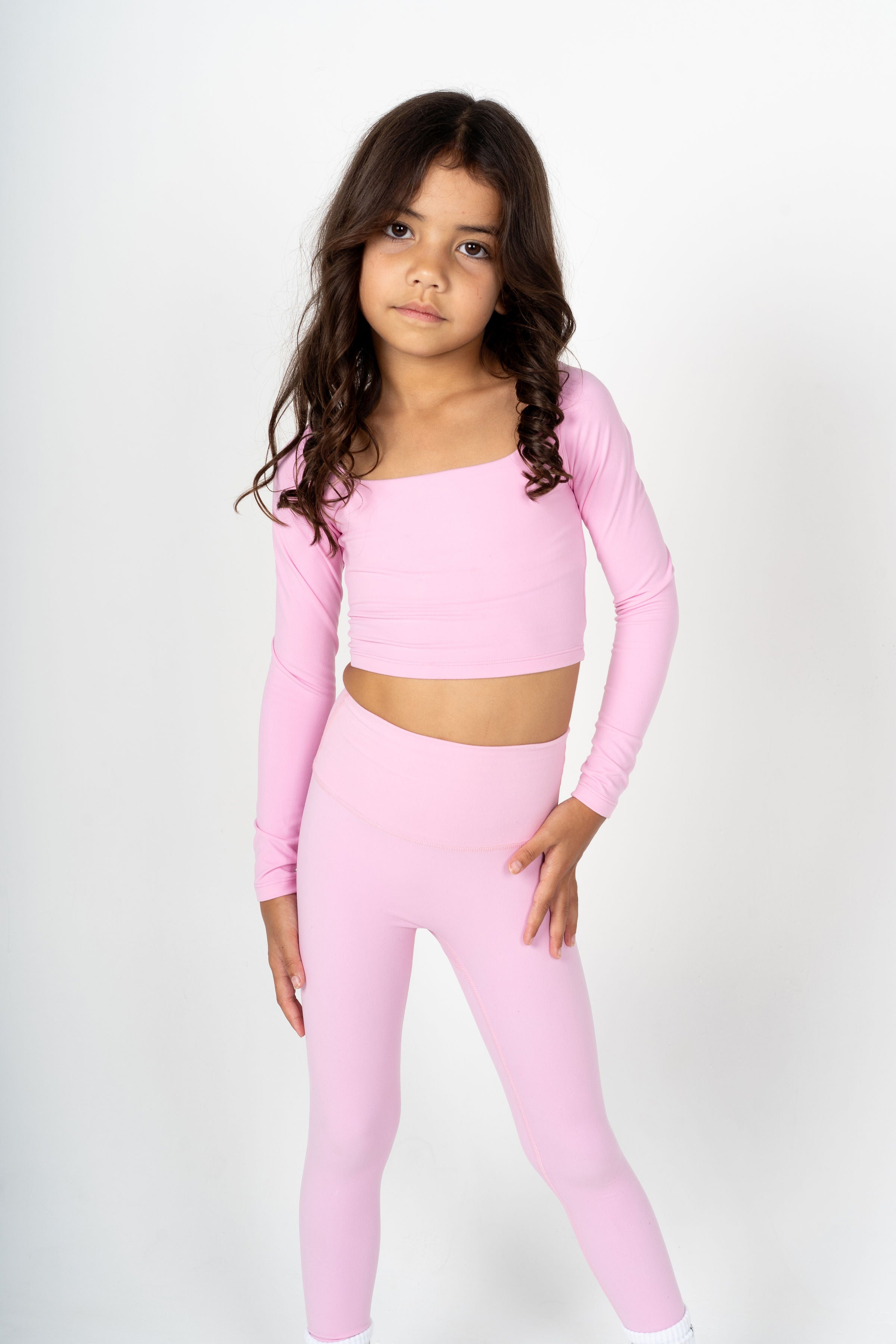 Activewear Long Sleeve Tank Top - Bubblegum Pink