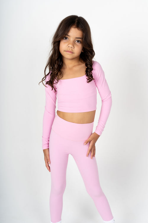 Activewear Long Sleeve Tank Top - Bubblegum Pink