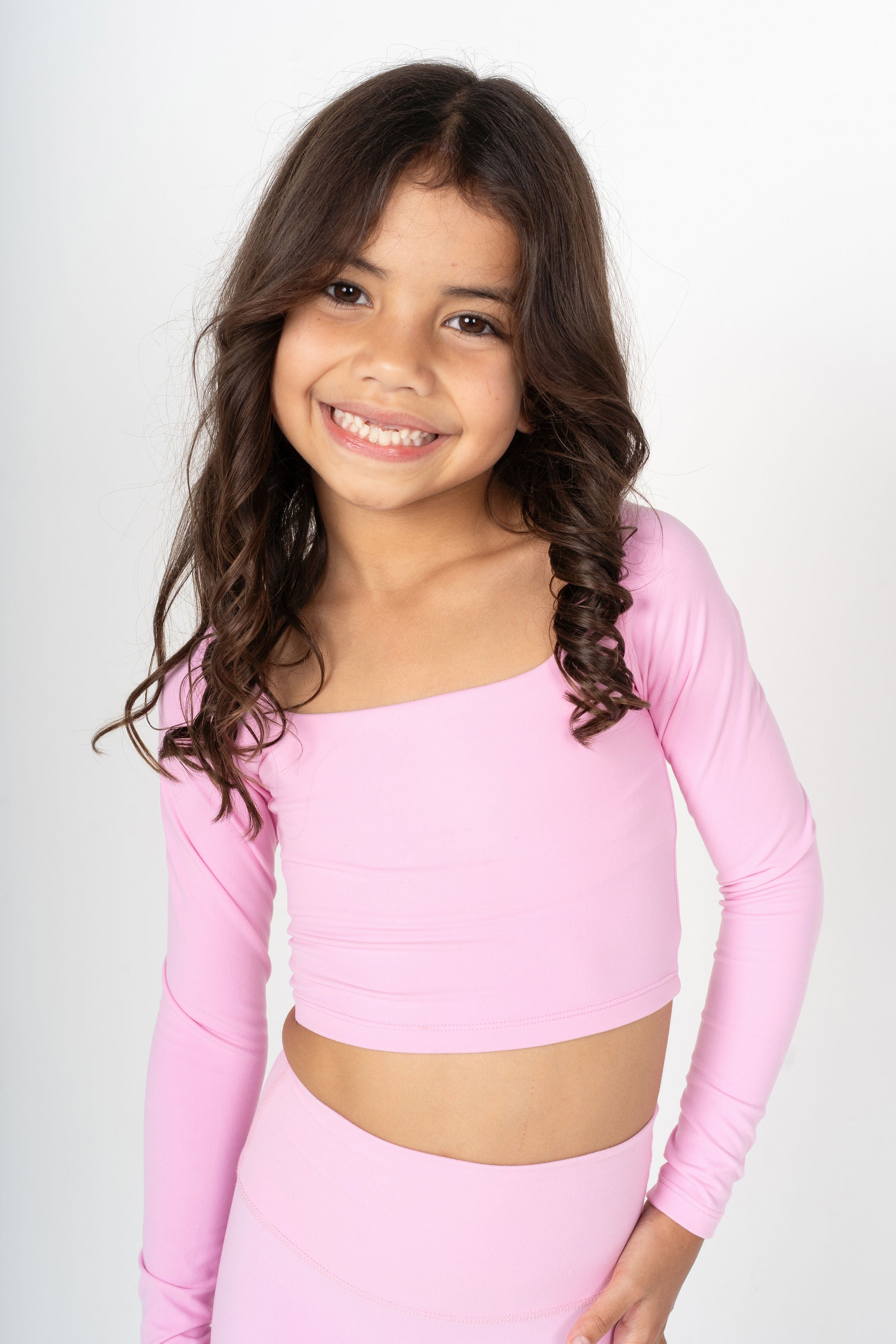 Activewear Long Sleeve Tank Top - Bubblegum Pink