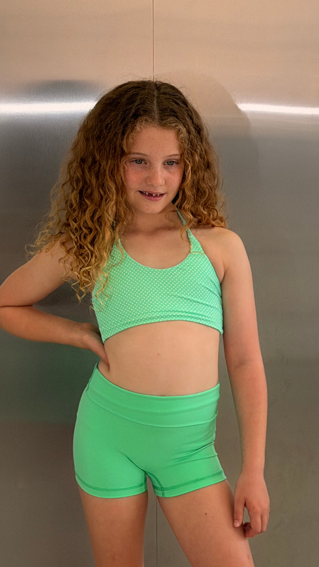 Foldover Activewear Shorts - 2-in-1 Design