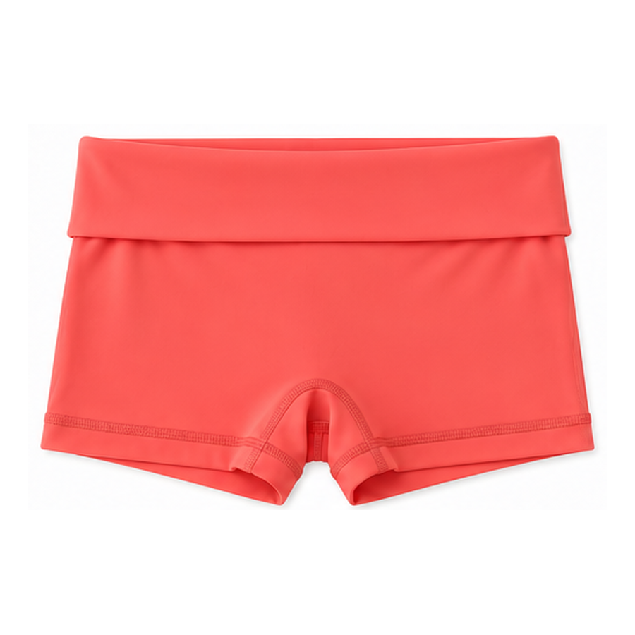 Foldover Activewear Shorts - 2-in-1 Design