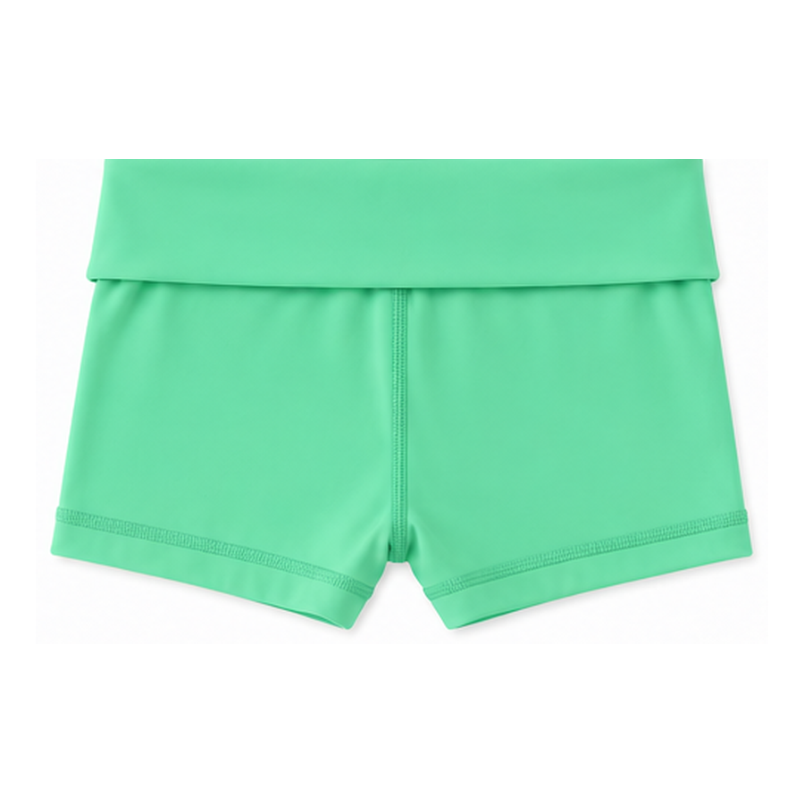 Foldover Activewear Shorts - 2-in-1 Design